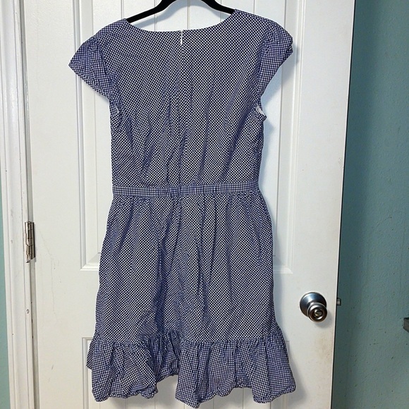 J. Crew Blue Ruffle Mini Dress - Picture 3 of 6